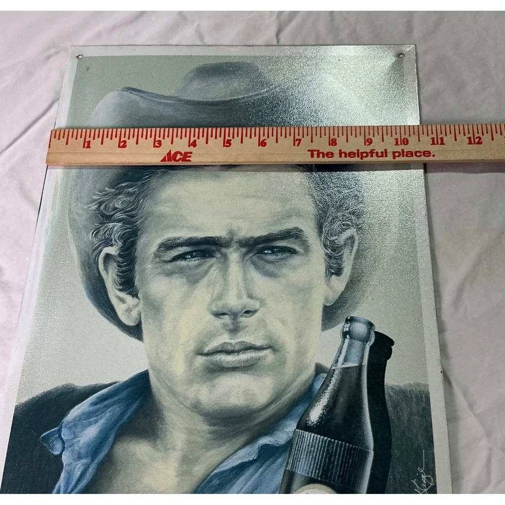 1999 James Dean Kist Cola 5¢ Metal Sign Desperate Enterprises Vintage Style